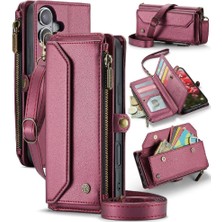 Colorful Shop IPhone 16 Için Crossbody Durumda Fermuar Faturaları Yuvası Rfıd Engelleme Cüzdan Kılıf (Yurt Dışından)