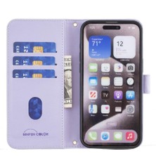 SZY Market IPhone 15 Için Flip Case Pro Cüzdan Iş Basit Tarzı Pu Deri Kart (Yurt Dışından)