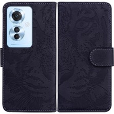 SZY Market Oppo Oppo 11F 5g Için Flip Case Deri Cüzdan Kabartmalı Sevimli Kaplan (Yurt Dışından)