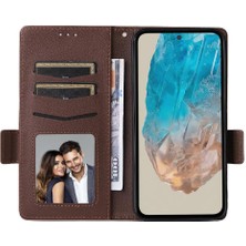 SZY Market Samsung Galaxy M35 5g Pu Deri Manyetik Yan Toka Kart Için Flip Case (Yurt Dışından)