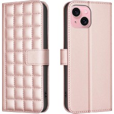 SZY Market IPhone 15 Için Flip Case Pu Deri Iş Basit Stil Koruyucu Cüzdan (Yurt Dışından)