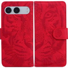 SZY Market Oneplus Nord 4 Için Flip Case Kabartmalı Sevimli Kaplan Deri Cüzdan Kickstand (Yurt Dışından)