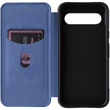 SZY Market Kart Sahibi ile Google Piksel 8A Manyetik Karbon Fiber Için Flip Case (Yurt Dışından)