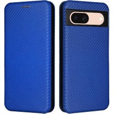 SZY Market Kart Sahibi ile Google Piksel 8A Manyetik Karbon Fiber Için Flip Case (Yurt Dışından)