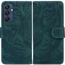 SZY Market Samsung Galaxy M35 Kabartmalı Sevimli Kaplan Deri Cüzdan Için Flip Case (Yurt Dışından)