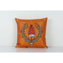 Etnik Bulvar Çiçek Desenli Etnik Suzani Kırlent Kılıfı El Dokuma Kırlent Kılıf 50 x 50 cm