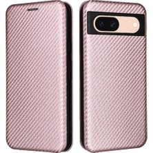 SZY Market Kart Sahibi ile Google Piksel 8A Manyetik Karbon Fiber Için Flip Case (Yurt Dışından)