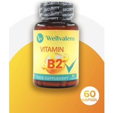 Wellvalens B2 Vitamini – Enerji, Göz ve Cilt Sağlığı İçin Saf Riboflavin | 50 mg | 60 Kapsül