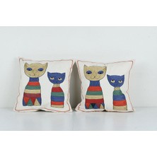 Etnik Bulvar Setb Hayvan Desenli Etnik Suzani Kırlent Kılıfı El Dokuma Kırlent Kılıf 45 x 45 cm