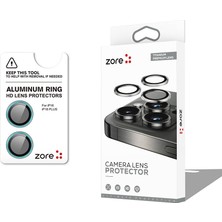 ZORE Apple iPhone 16 Plus Cl-12 Premium Safir Parmak Izi Bırakmayan Anti-Reflective Kamera Lens Koru