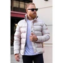 Famoda Erkek Beyaz Dik Yaka Mont -FN10080