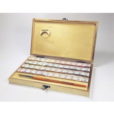 Şemse 48'li Gökkuşağı El Yapımı Suluboya Seti Yarım Tava 2 ml Ölçülerle Renkli Sanat Deneyimi