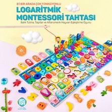 Circle Toys 8'i Bir Arada Çok Fonksiyonlu Logaritmik Montessori Tahtası - Balık Tutma ve Eşleştirme Macerası