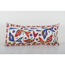 Etnik Bulvar Hayvan Desenli Vintage Etnik Suzani Kırlent Kılıfı, El Dokuma Kırlent Kılıf (Içliksizdir)