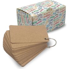 Copyder Halkalı Beyaz Flash Kartlar 50 Adet 5.5 x 8.5 cm Not Kartı Kelime Kartı Ders Çalışma Kartı