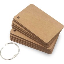 Copyder Halkalı Beyaz Flash Kartlar 50 Adet 5.5 x 8.5 cm Not Kartı Kelime Kartı Ders Çalışma Kartı