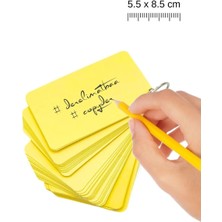 Copyder Halkalı Beyaz Flash Kartlar 50 Adet 5.5x8.5 cm Not Kartı, Kelime Kartı, Ders Çalışma Kartı