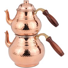 Gür Bakır Bakır Çaydanlık Takımı Kalın Bakır 4-6 Kişilik