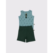 RG Brand Bebek Doğal Baskılı Şort ve Tişort Takım