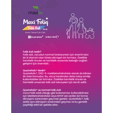 Maxiliv MaxiFoliQ Folik Asit Takviyesi 150 ml Şurup | Quatrefolic® | 4 Yaş+ Çocuk & Yetişkin