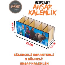 Deep Craft Deepcraft Ahşap Çocuklar Için Masa Üstü Kare Kalemlik & Organizer-Elsa