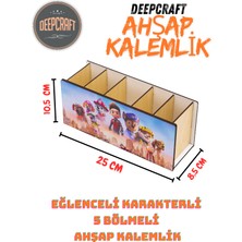 Deep Craft Deepcraft Ahşap Çocuklar Için Masa Üstü Kare Kalemlik & Organizer-Pawpetrol