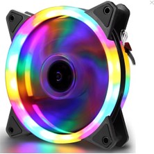 Osqar Molex Girişli Sessiz Renkli Fan 12CM Rainbow Kasa Fanı Rgb 120MM Fan