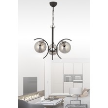 ESSLİGHT YAZGI 3 LÜ SARKIT AVİZE (FÜME GLOB CAMLI) MODERN DEKORATİF AYDINLATMA