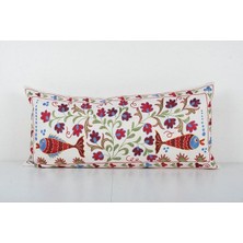 Etnik Bulvar Hayvan Desenli Etnik Suzani Kırlent Kılıfı El Dokuma Kırlent Kılıf 45 x 95 cm