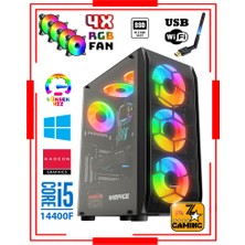 Zeiron Ares RX20 Intel Core I5-14400F 16GB Ddr4 Ram 256GB M.2 SSD + 1tb HDD 8gb 256BIT RX580 Oyuncu Masaüstü Bilgisayar