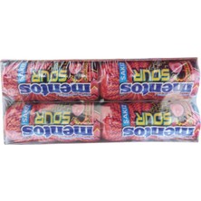 Mentos Sour Çilek Aromalı Şekersiz Ekşi Sakız 30 gr * 12 Adet