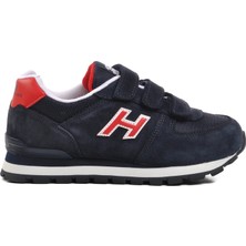 Hammer Jack Peru 102 19250-F Lacivert-Kırmızı Cırtlı Unisex Çocuk Sneaker