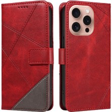 Mellow Shop Elmas Dikiş Deri ile IPhone 16 Pro ve Kart Yuvası Için Flip Case (Yurt Dışından)