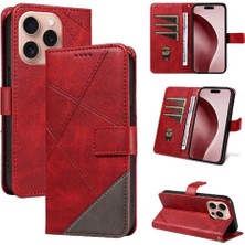 Mellow Shop Elmas Dikiş Deri ile IPhone 16 Pro ve Kart Yuvası Için Flip Case (Yurt Dışından)