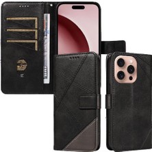 Mellow Shop Elmas Dikiş Deri ile IPhone 16 Pro ve Kart Yuvası Için Flip Case (Yurt Dışından)