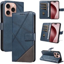 Mellow Shop Elmas Dikiş Deri ile IPhone 16 Pro ve Kart Yuvası Için Flip Case (Yurt Dışından)