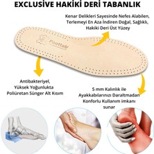 Foottab Exclusive Hakiki Deri Ayakkabı Tabanlığı, Parfümlü, Koku Önleyici Ter Emici, Leather Insole,