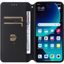 MY Boutique1 Xiaomi 14T Pro Pu Deri Kart Yuvaları Için Flip Case Tutucu 3D Desen (Yurt Dışından)