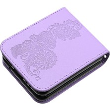 MY Boutique1 Galaxy Z Flip 6 Için Flip Case Kart Yuvası Standı ile Pu Deri Flip (Yurt Dışından)