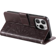 MY Boutique1 IPhone 16 Için Flip Case Pro Kickstand Cüzdan Kılıf Totem Kabartma Pu (Yurt Dışından)