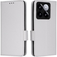 MY Boutique1 Xiaomi 14T Manyetik Pu Deri Yan Toka Cüzdan Kart Yuvaları Için Flip Case (Yurt Dışından)