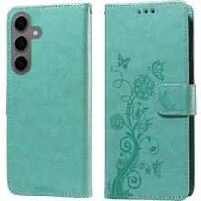 MY Boutique1 Galaxy S24 Deri Cardyuvaları Çiçek Flip Case Için Flip Case (Yurt Dışından)