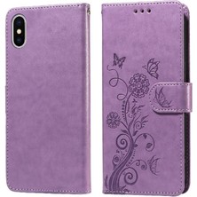 MY Boutique1 Iphone Xs Max Deri Flip Kart Yuvaları Çiçek Için Flip Case (Yurt Dışından)