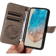 MY Boutique1 Galaxy M35 Ayrılabilir El Kayışı Kabartmalı Kelebek Için Flip Case (Yurt Dışından)