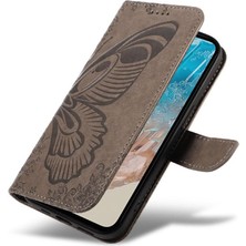 MY Boutique1 Galaxy M35 Ayrılabilir El Kayışı Kabartmalı Kelebek Için Flip Case (Yurt Dışından)