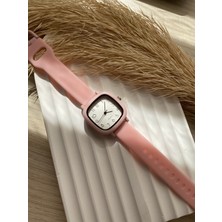 Quartz Retro Minimal Vintage Deri Kordon Kadın Kol Saati Silikon Model