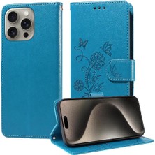 MY Boutique1 IPhone 15 Için Flip Case Pro Max Flip Çiçek Cardyuvaları Deri (Yurt Dışından)