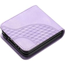 MY Boutique1 Galaxy Z Flip 6 Için Flip Case Pu Deri Kapak Çevirin Darbeye (Yurt Dışından)