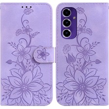 MY Boutique1 Galaxy A16 Kabartmalı Zambak Kickstand Kart Tutucu Için Flip Case (Yurt Dışından)