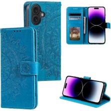 MY Boutique1 IPhone 16 Için Flip Case Artı Totem Kabartma Kickstand Pu Deri Cüzdan (Yurt Dışından)